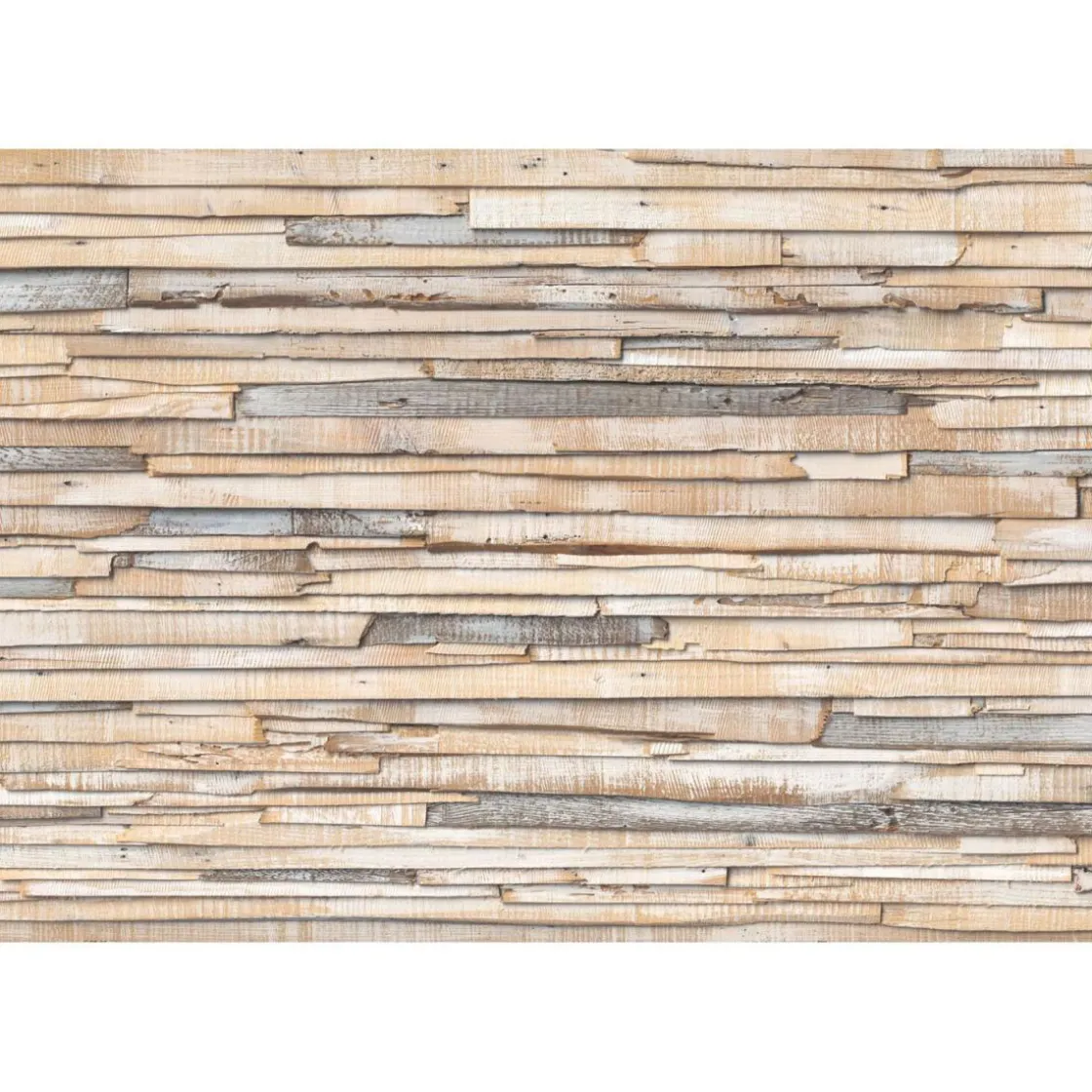 Papier-Fototapete Whitewashed Wood 368 x 254 cm ^ Komar Best