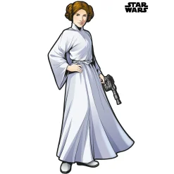 Selbstklebende Vlies Wandtattoo Star Wars XXL Princess Leia 127x170 cm ^ Komar Outlet