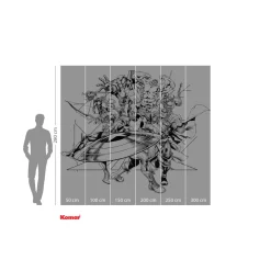 Vlies Fototapete Avengers Black and White 300x280 cm ^ Komar Sale