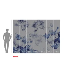 Vlies Fototapete Blue Silhouettes 350x250 cm ^ Komar Discount