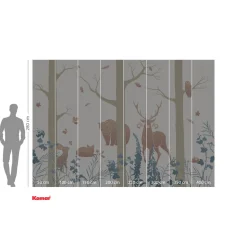 Vlies Fototapete Forest Animals 400x280 cm ^ Komar Best