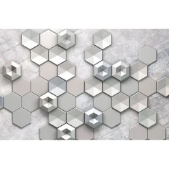 Vlies Fototapete Hexagon Concrete 400x250 cm ^ Komar Outlet