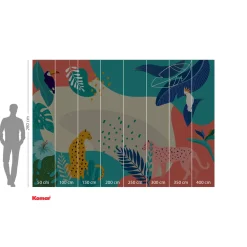 Vlies Fototapete Jungle Rendezvous 400x280 cm ^ Komar