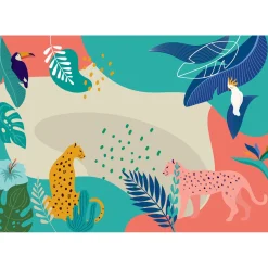 Vlies Fototapete Jungle Rendezvous 400x280 cm ^ Komar
