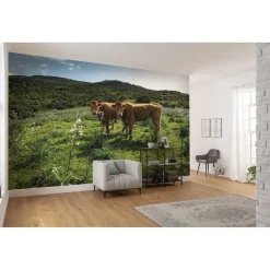 Vlies Fototapete Kuhparadies 450x280 cm ^ Komar Hot