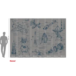Vlies Fototapete Spacecraft Architecture 400x280 cm ^ Komar Best