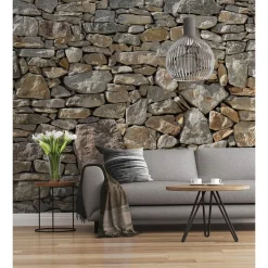 Vlies Fototapete Stone Wall 300x250 cm ^ Komar Clearance