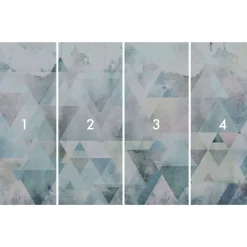 Vlies Fototapete Triangles Blue 400x250 cm ^ Komar Outlet