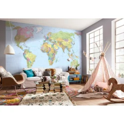 Vlies Fototapete World Map 368x248 cm ^ Komar Clearance