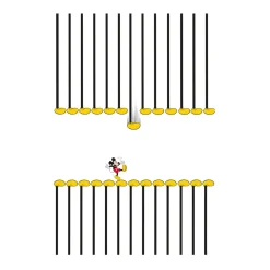 Wandbild Mickey Mouse Footlines 50x70 cm ^ Komar