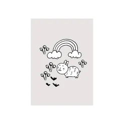 Wandbild Scribble Bunny 50x70 cm ^ Komar Hot