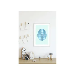 Wandbild Shelly Patterns Aqua 40x50 cm ^ Komar New