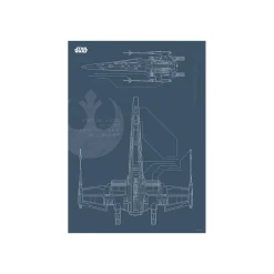 Wandbild Star Wars Blueprint X-Wing 50x70 cm ^ Komar Best