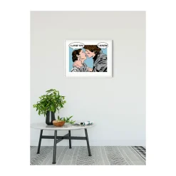 Wandbild Star Wars Classic Comic Quote Leia Han 70x50 cm ^ Komar New