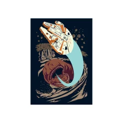 Wandbild Star Wars Classic Vector Asteroid Worm 40x50 cm ^ Komar Hot
