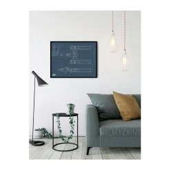 Wandbild Star Wars EP9 Blueprint Y-Wing 70x50 cm ^ Komar Best