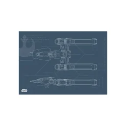 Wandbild Star Wars EP9 Blueprint Y-Wing 70x50 cm ^ Komar Best