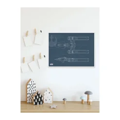 Wandbild Star Wars EP9 Blueprint Y-Wing 50x40 cm ^ Komar Hot