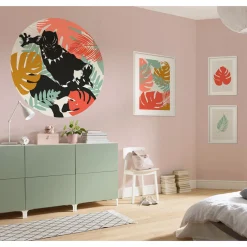 Wandbild Winter Tropics Black Panther Palm Leaf 50x70 cm ^ Komar Best