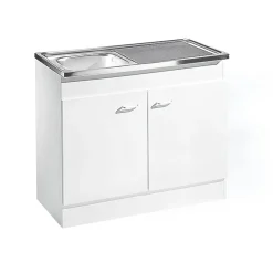 Kompl. Spuele 100x50cm weiss Drehtuer ^ Respekta Hot