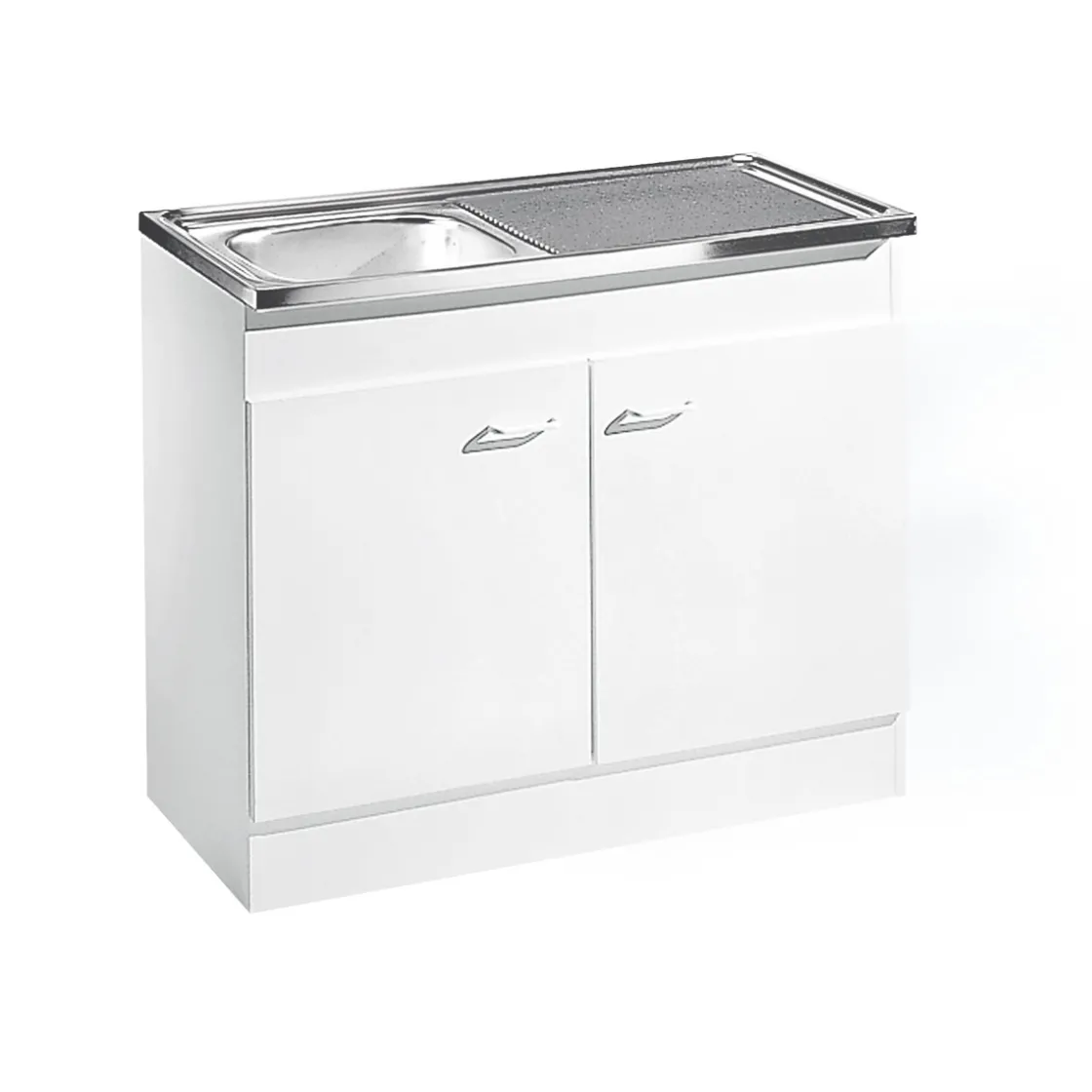 Kompl. Spuele 100x50cm weiss Drehtuer ^ Respekta Hot