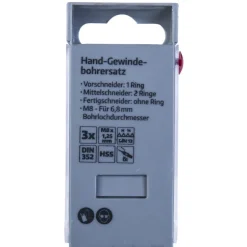 Gewindebohrer-Satz HSS M8 3-teilig ^ Krone Discount
