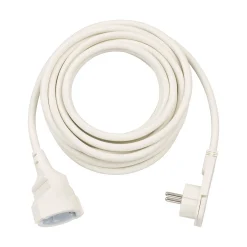 Kurzverlaengerungsleitung weiss mitWinkel-Flachstecker 5m H05VV-F3G1,5 ^ Brennenstuhl New
