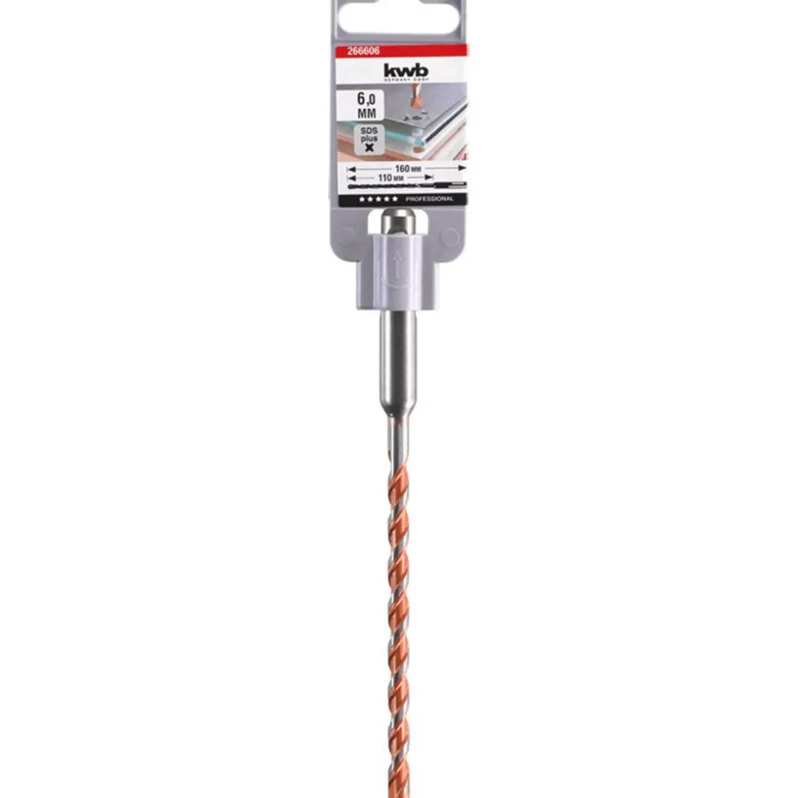 Allzweck-Hammerbohrer Easy Cut mit SDS-Plus Schaft 160 mm Durchmesser 6 mm ^ kwb