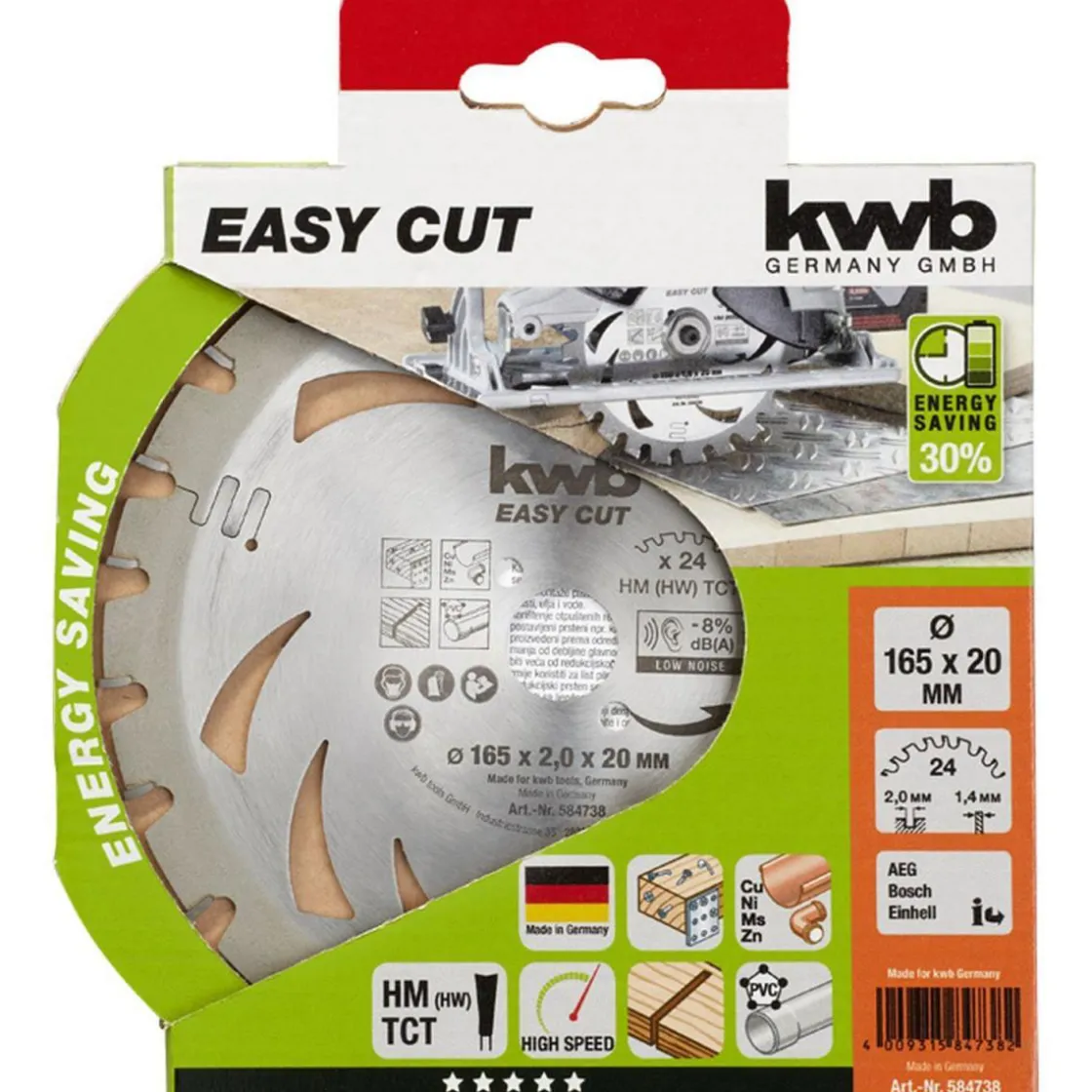 Dünnschnitt-Kreissägeblatt Easy Cut Durchmesser 165 mm ^ kwb Discount