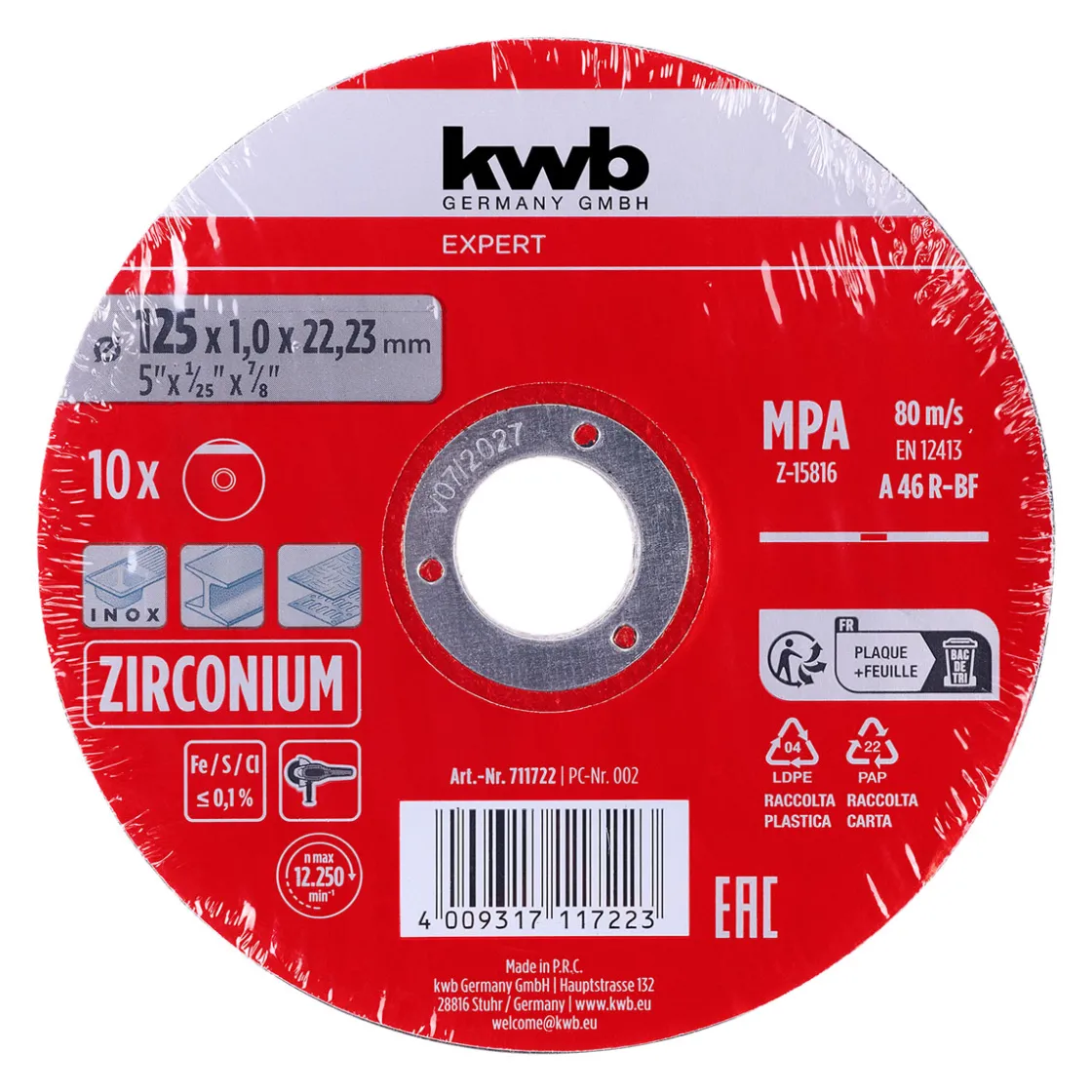 Expert Inox-Gewebetrennscheiben-Set für Metall gerade, extradünn 10-tlg. Ø 125 x 1 mm ^ kwb Sale