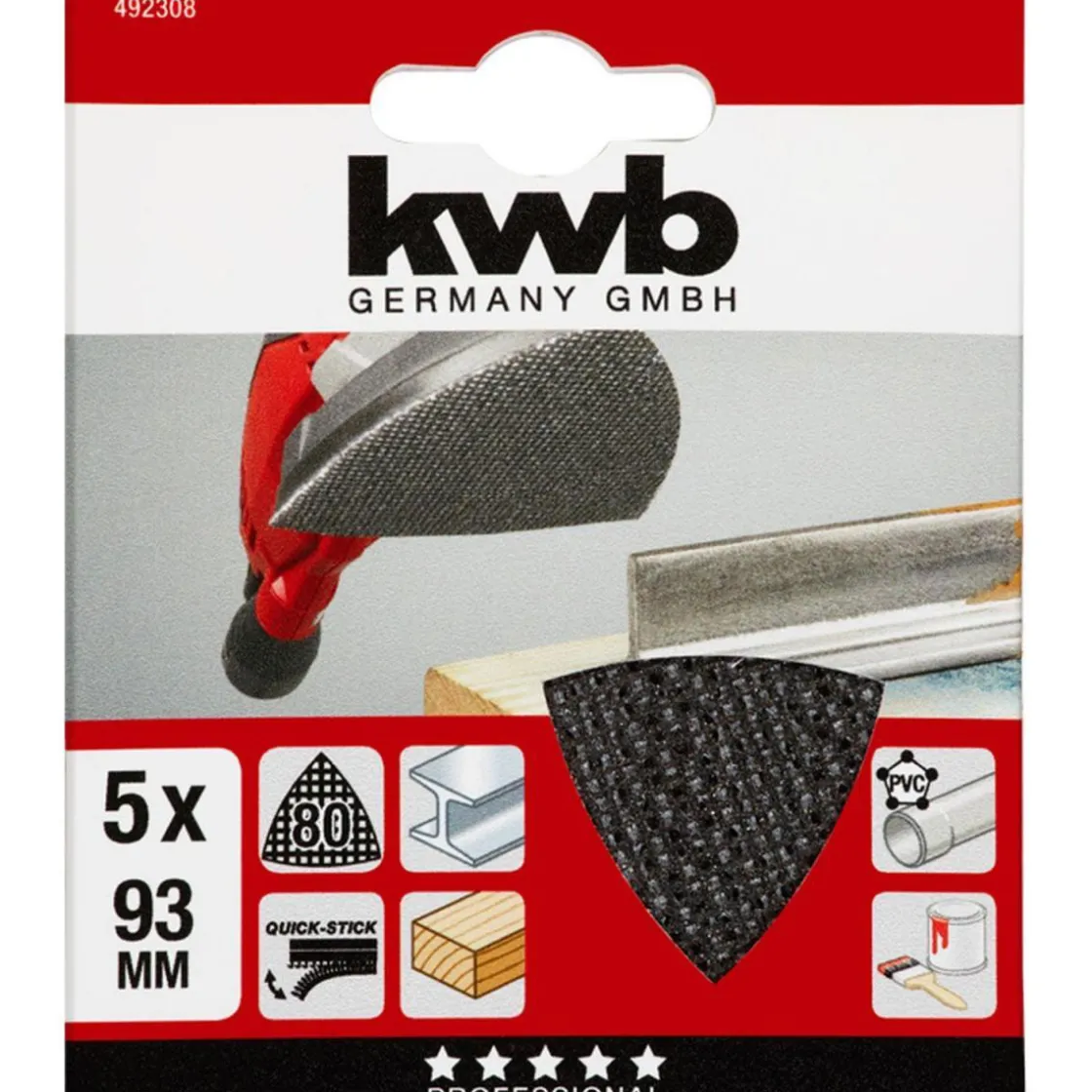 Gitterleinen für Deltaschleifer 93 x 93 mm K80 ^ kwb Sale