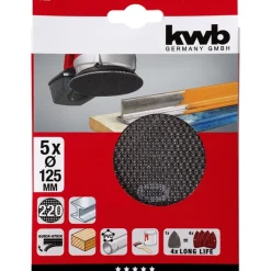 Gitterleinen für Exzenterschleifer Durchmesser 125 mm K220 ^ kwb New