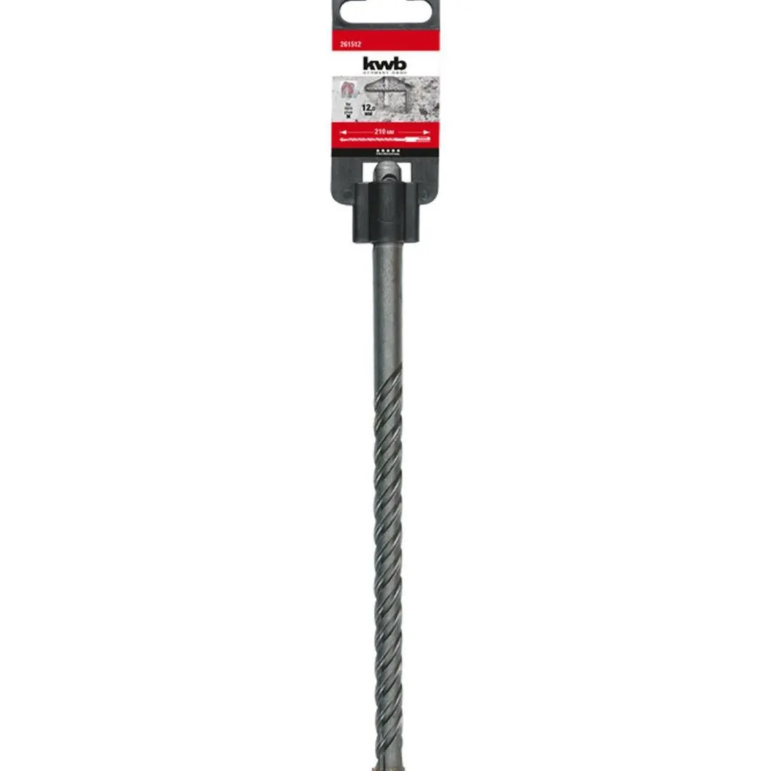 Hammerbohrer Cross Tip Spitze 4 schneidig 210 mm Durchmesser 12 mm ^ kwb Clearance