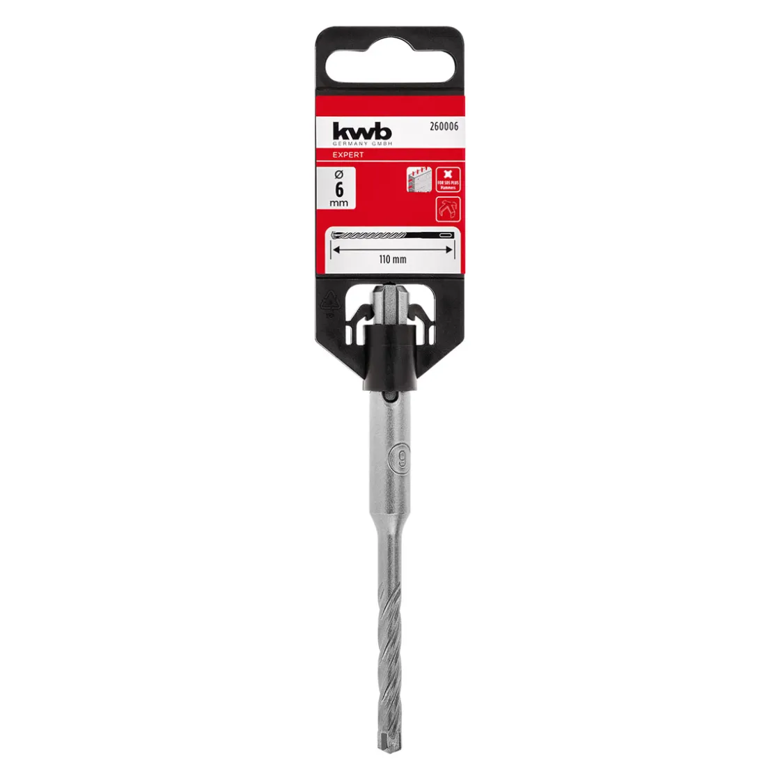 Hammerbohrer HB4X SDS Plus 110 mm Ø 6 mm ^ kwb New