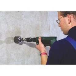 Hohlbohrkrone mit Schaft und Zentrierbohrer SDS Plus Durchmesser 66 mm ^ kwb Clearance