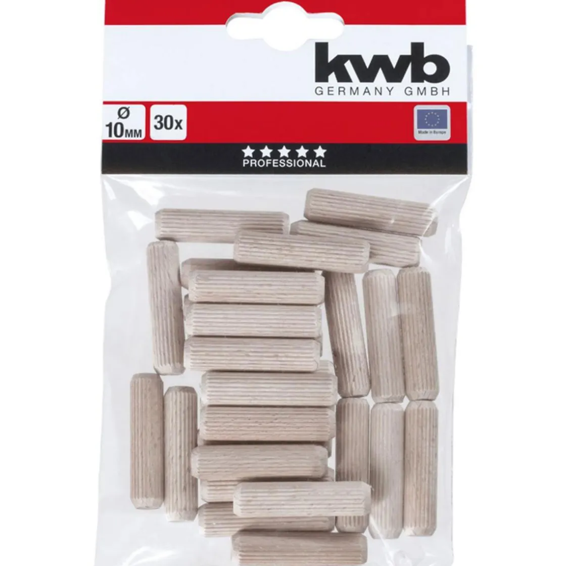 Hollzdübel 10 x 40 mm 30 Stück ^ kwb