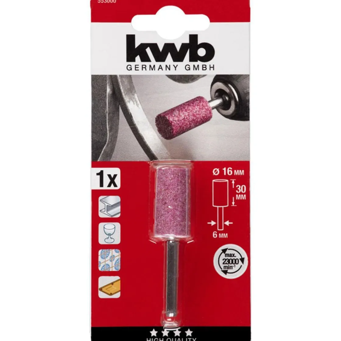Keramischer Schleifstift 16x30 mm zylindrisch ^ kwb Clearance