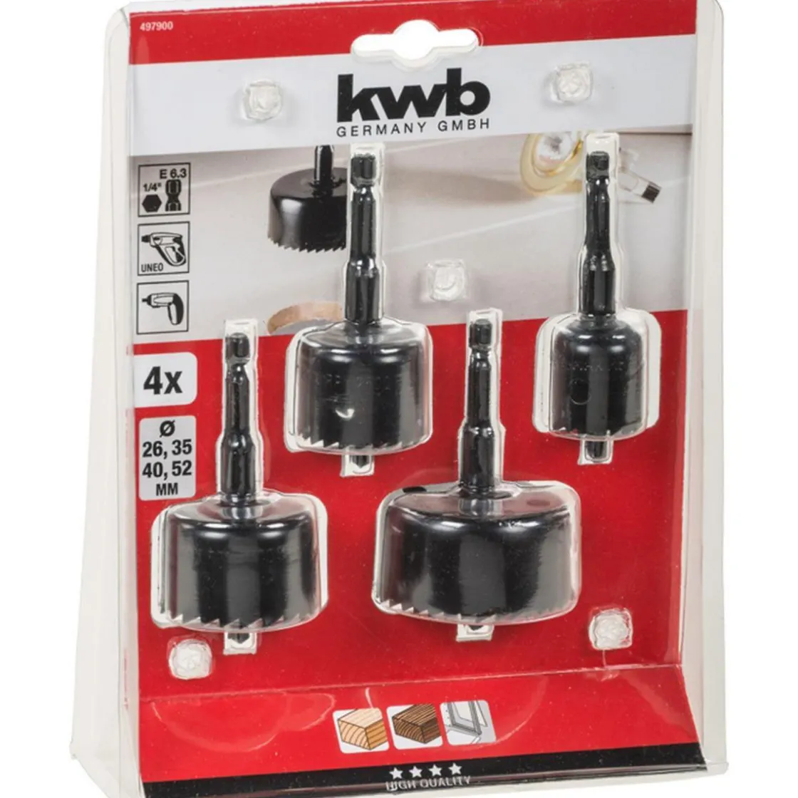 Lochsägensatz 4 teilig ^ kwb Best