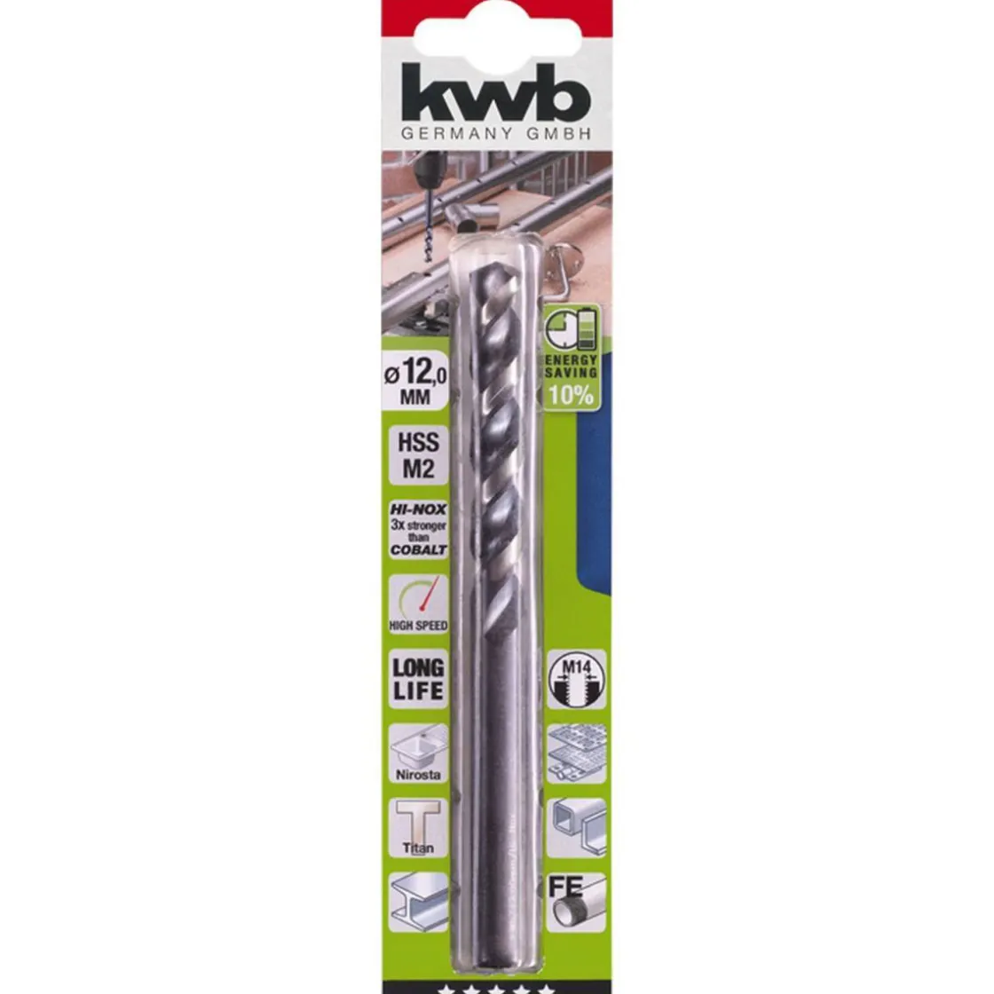 Metallbohrer Hi-Nox M2 Durchmesser 12 mm ^ kwb New