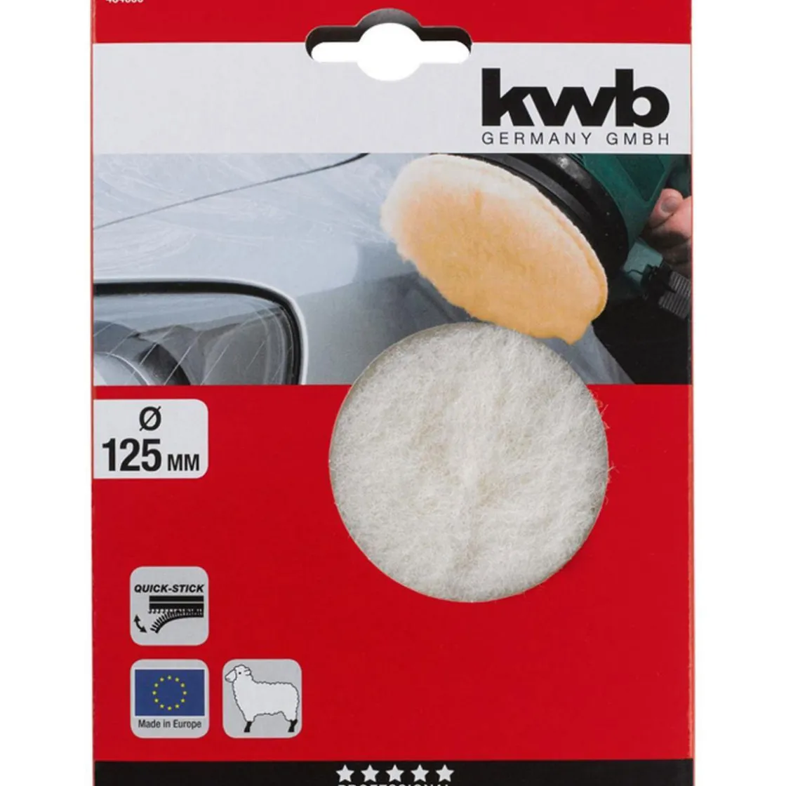 Polierhaube Quick Stick selbsthaftend Lammfell ^ kwb Discount