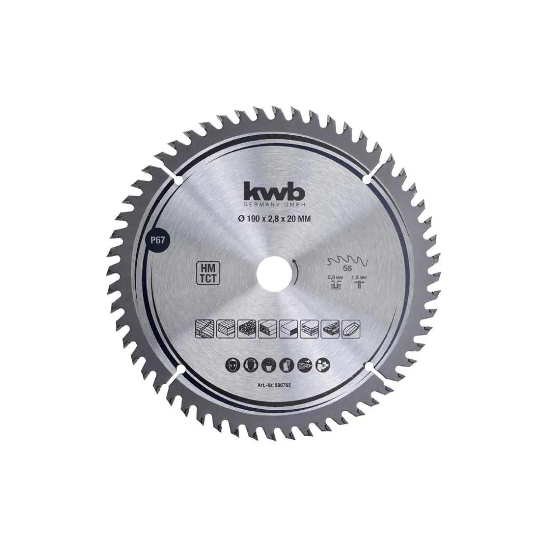 Präzisions-Kreissägeblätter für Handkreissägen Durchmesser 190x20 mm ^ kwb New
