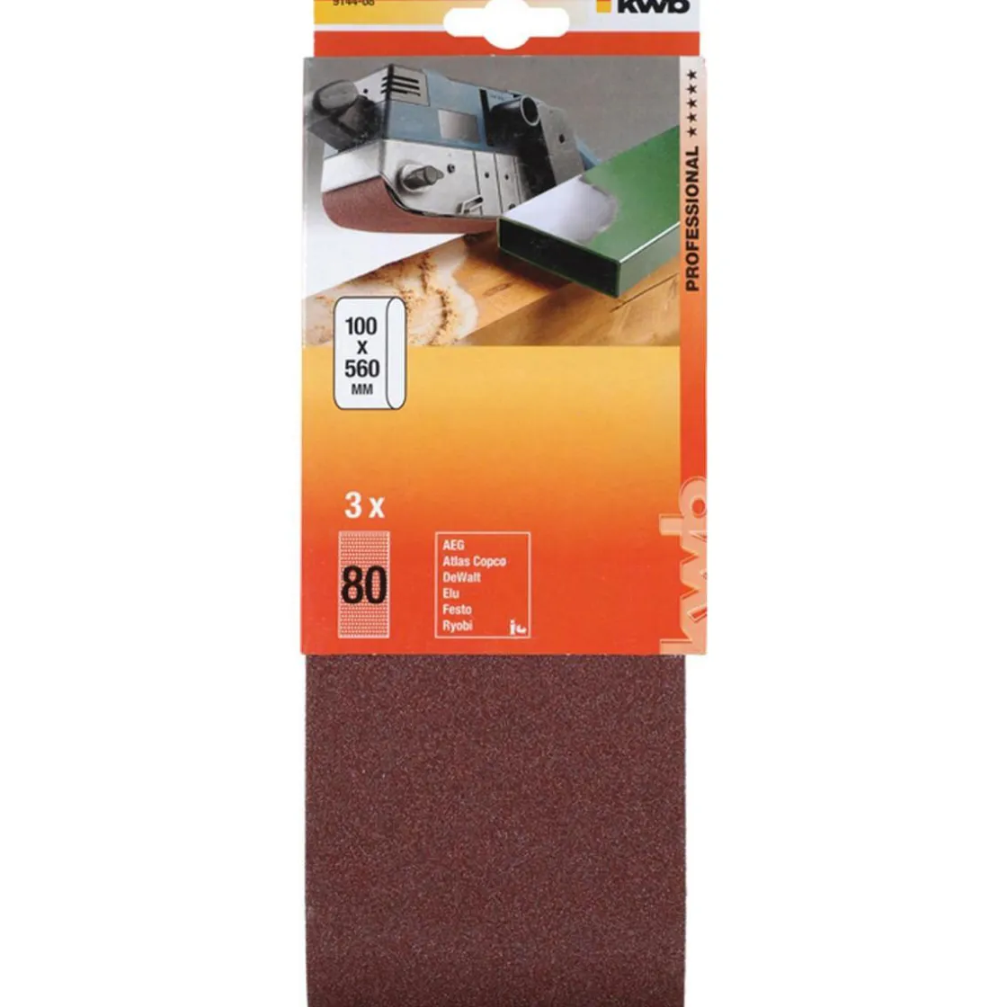 Schleifbänder Holz und Metall 100 x 560 mm K80 ^ kwb Online