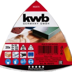 Schleifdreiecke Quick Stick Holz und Metall 93 mm ^ kwb Clearance