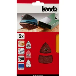 Schleifdreiecke Quick Stick Holz und Metall K40 ^ kwb New