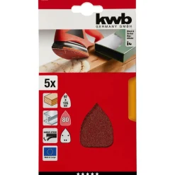 Schleifdreiecke Quick Stick Holz und Metall 96 x 136 mm K80 ^ kwb Discount