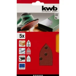 Schleifdreiecke Quick Stick Holz und Metall 107 x 175 mm K180 ^ kwb Hot
