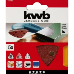 Schleifdreiecke Quick Stick Holz und Metall 93 mm K80 ^ kwb Discount