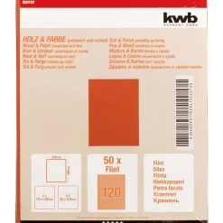 Schleifpapier Holz und Farbe Flint 230 x 280 mm K120 ^ kwb