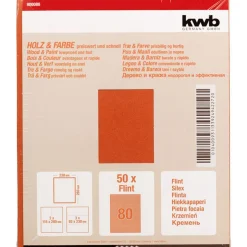 Schleifpapier Holz und Farbe Flint 230 x 280 mm K80 ^ kwb Best
