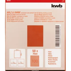 Schleifpapier Holz und Farbe Flint 230 x 280 mm K100 ^ kwb Hot